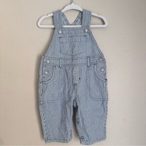 Starting Out Blue and White Striped Overalls Size 6 Months